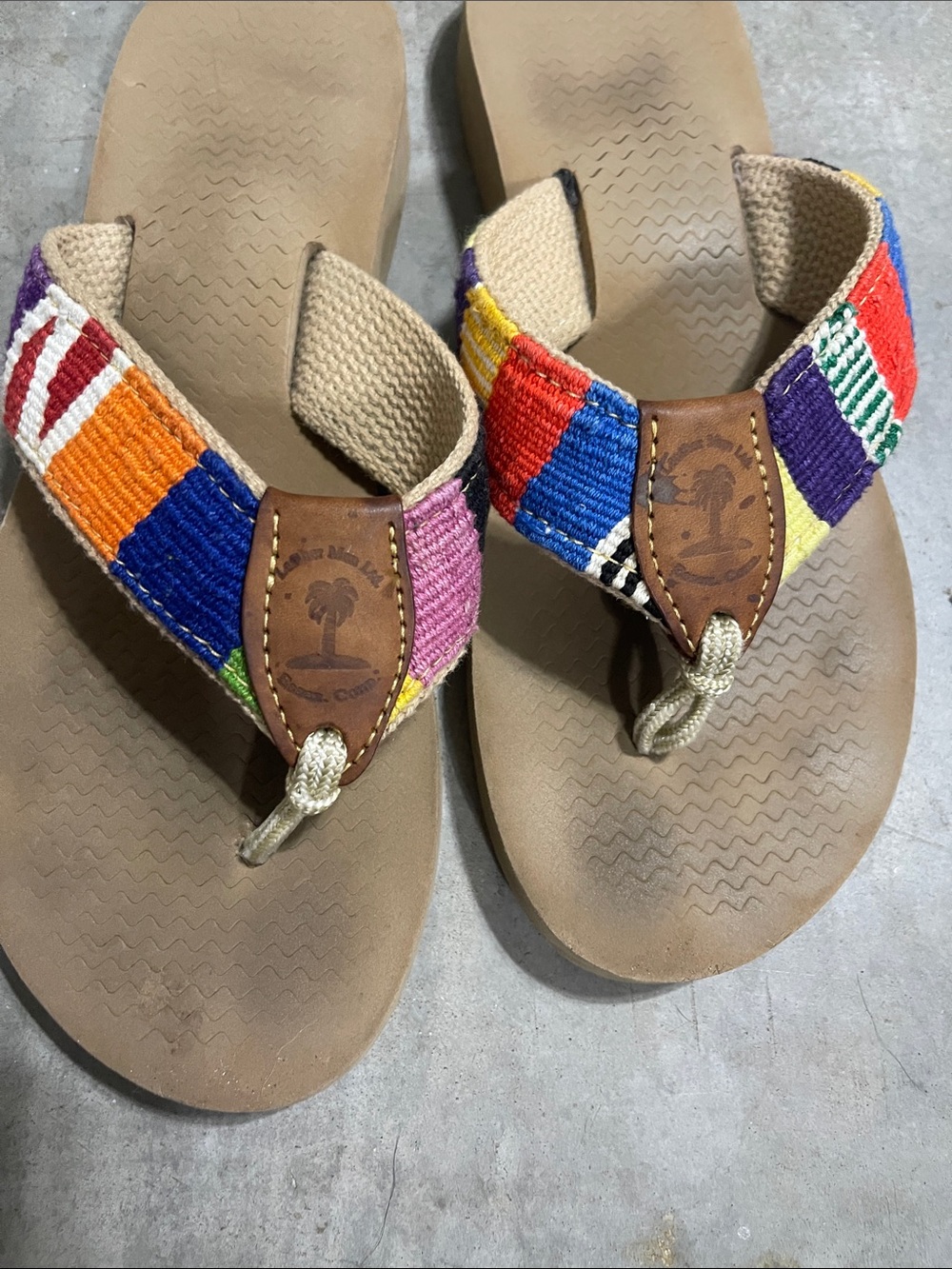 Woven Multi-Color Strap Women’s Flip Flop Sandals
